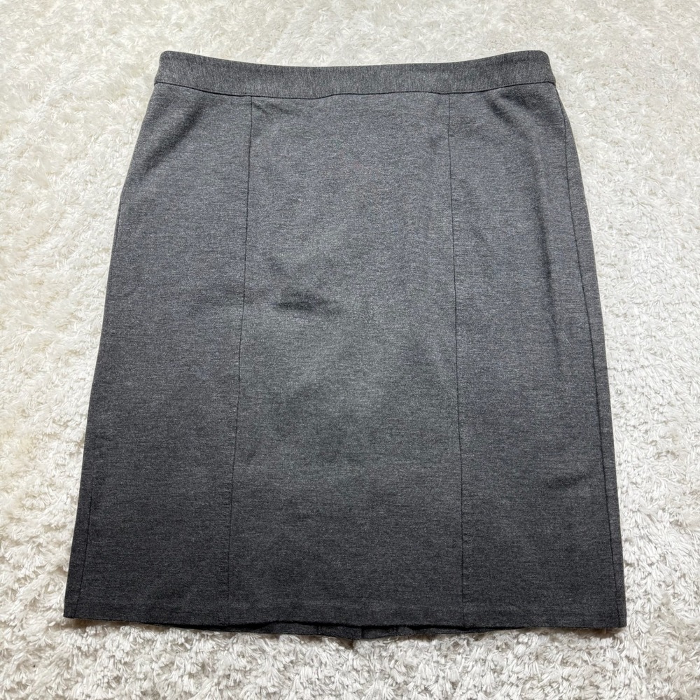 Cato Skirt Women's 16 Gray Stretch Knit Pencil Career Work Office Capsule